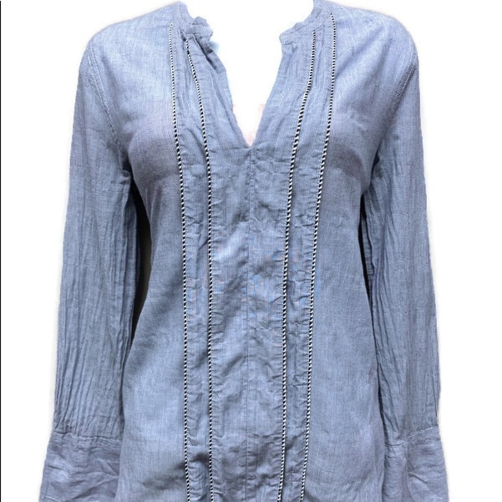 J.crew Women’s Popover Shirt Striped Blue Tunic